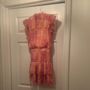 Aqua Ruffled Textured Dress